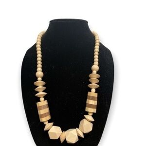 Necklace boho wood tan brown tone necklaces unbranded OS
